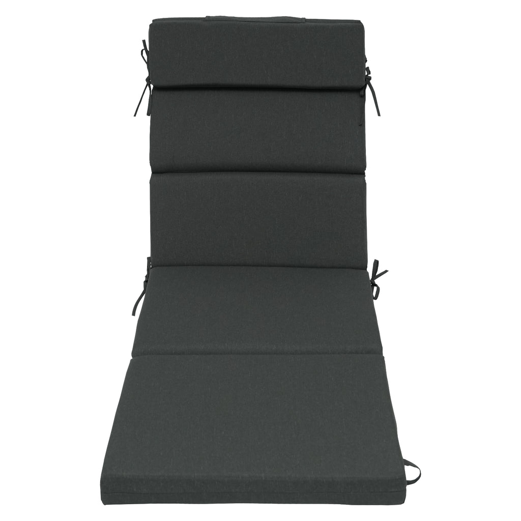 Outdoor Lounge Chair Cushion with Headrest – Dimensions: 42 x 72 x 5.5 Inches