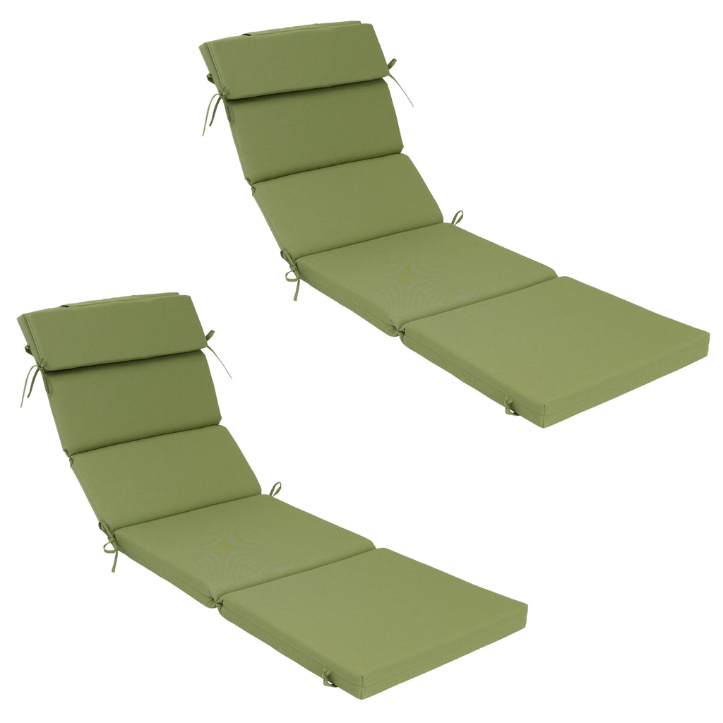 Outdoor Lounge Chair Cushion with Headrest – Dimensions: 42 x 72 x 5.5 Inches