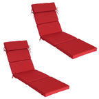 Outdoor Lounge Chair Cushion with Headrest – Dimensions: 42 x 72 x 5.5 Inches