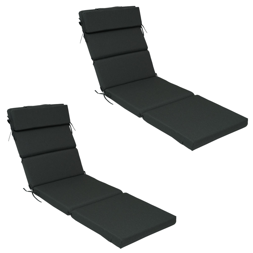 Outdoor Lounge Chair Cushion with Headrest – Dimensions: 42 x 72 x 5.5 Inches