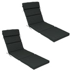 Outdoor Lounge Chair Cushion with Headrest – Dimensions: 42 x 72 x 5.5 Inches