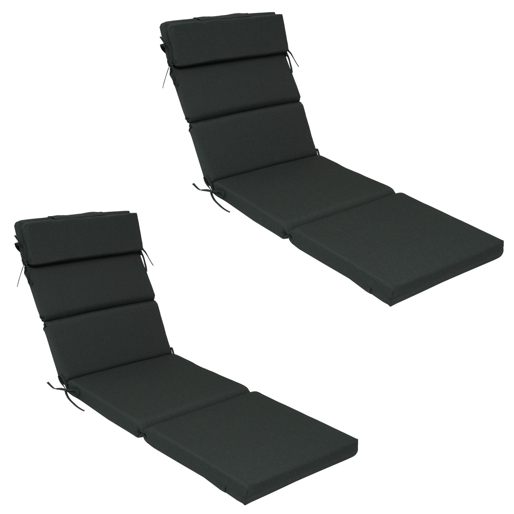 outdoor lounge chair cushion with head pillow, waterproof, fade-resistant, tear-resistant leisure chair cushion, suitable for terrace, lawn, pool, resort hotel