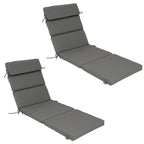 Outdoor Lounge Chair Cushion with Headrest – Dimensions: 42 x 72 x 5.5 Inches