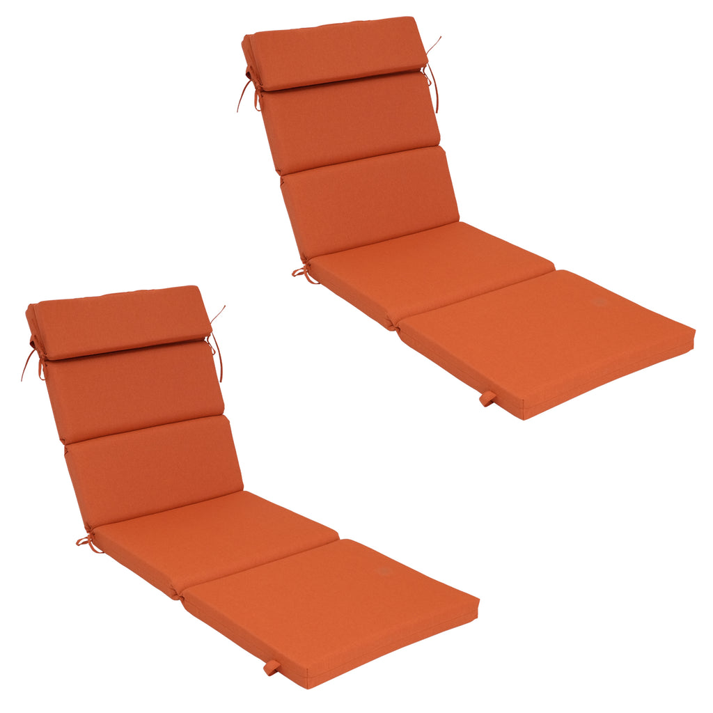 Outdoor Lounge Chair Cushion with Headrest – Dimensions: 42 x 72 x 5.5 Inches