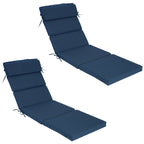 Outdoor Lounge Chair Cushion with Headrest – Dimensions: 42 x 72 x 5.5 Inches