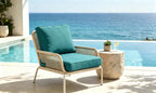 Premium Outdoor Deep Seat Cushion 2 Sets, 24" x 28" x 4.5", Teal