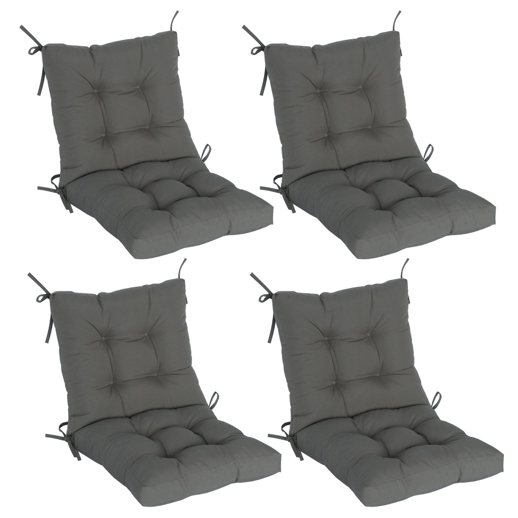 Outdoor Patio/Terrace Chair Cushion Set (2-Piece) – Fade-Resistant, Waterproof, High-Profile Cushions with 35D High-Resilience Foam; Suitable for Outdoor Rattan Chairs
