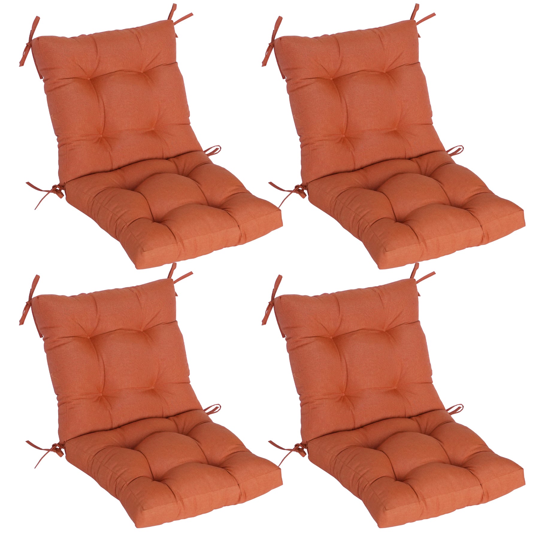 Outdoor Patio/Terrace Chair Cushion Set (2-Piece) – Fade-Resistant, Waterproof, High-Profile Cushions with 35D High-Resilience Foam; Suitable for Outdoor Rattan Chairs