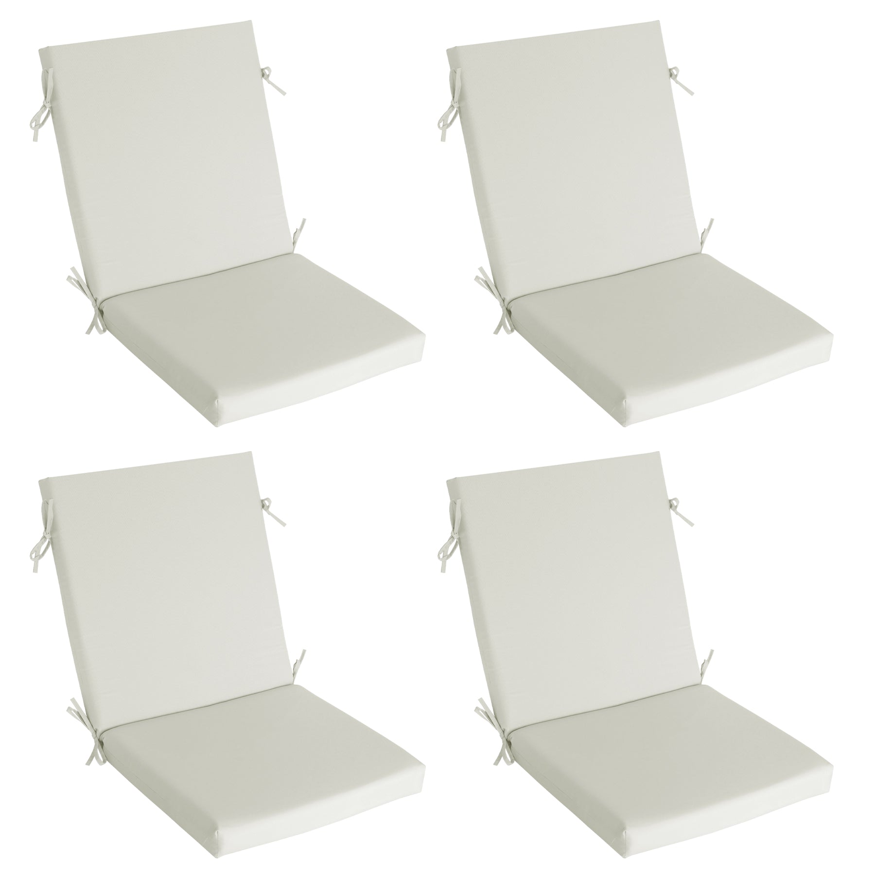 Outdoor Patio/Terrace Chair Cushion Set (2-Piece) – Fade-Resistant, Waterproof, High-Profile Cushions with 35D High-Resilience Foam; Suitable for Outdoor Rattan Chairs