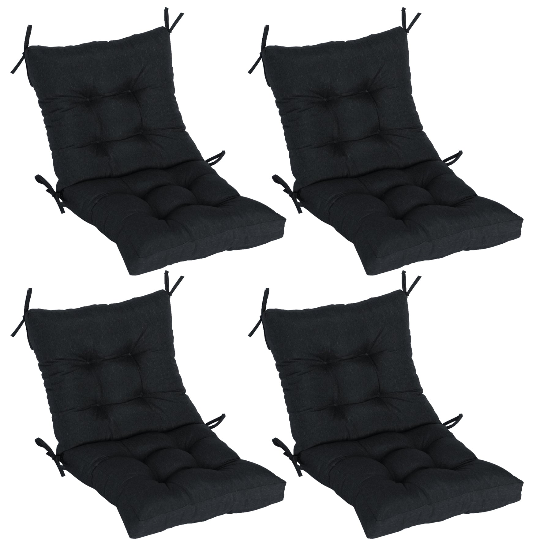 Outdoor Patio/Terrace Chair Cushion Set (2-Piece) – Fade-Resistant, Waterproof, High-Profile Cushions with 35D High-Resilience Foam; Suitable for Outdoor Rattan Chairs