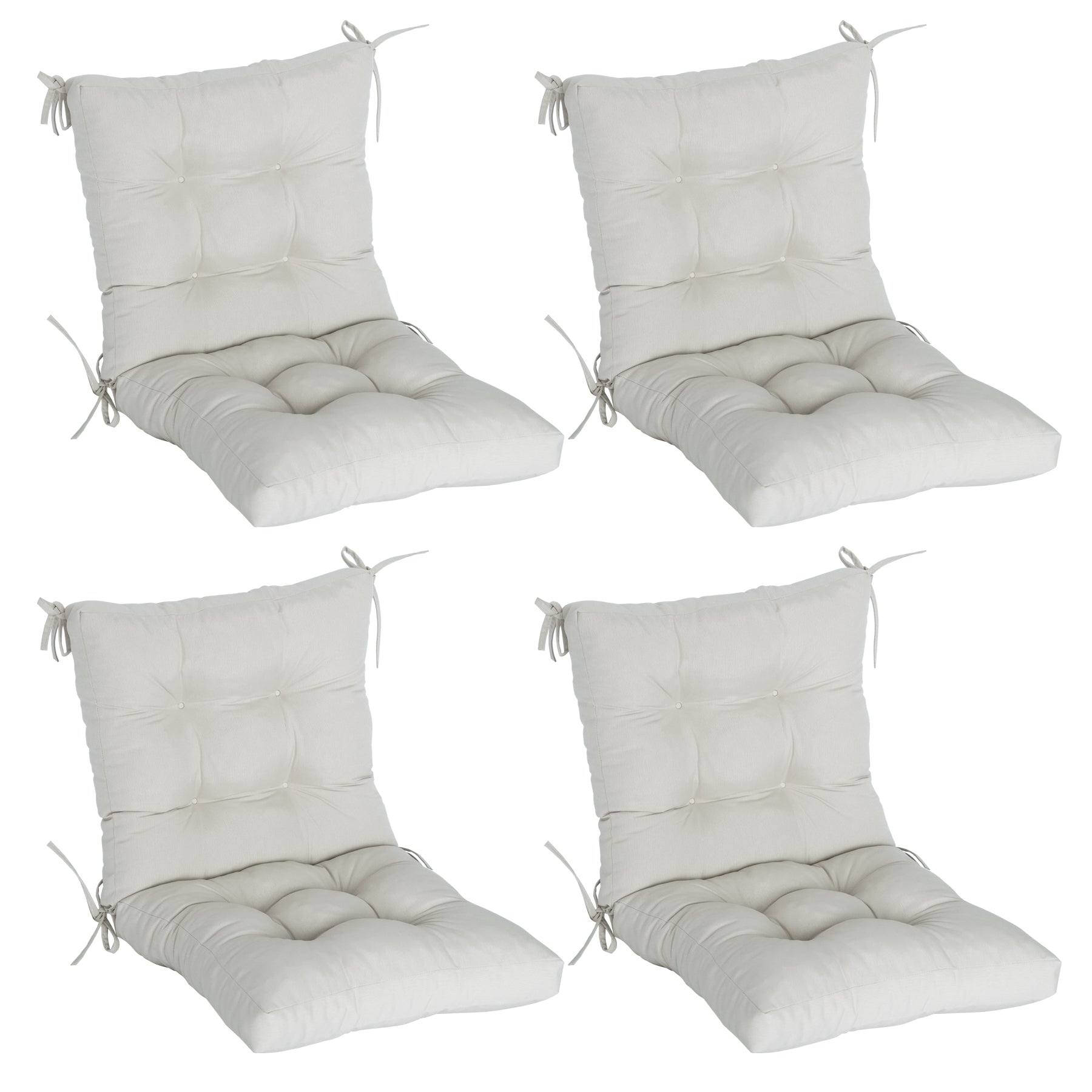 Outdoor Patio/Terrace Chair Cushion Set (2-Piece) – Fade-Resistant, Waterproof, High-Profile Cushions with 35D High-Resilience Foam; Suitable for Outdoor Rattan Chairs