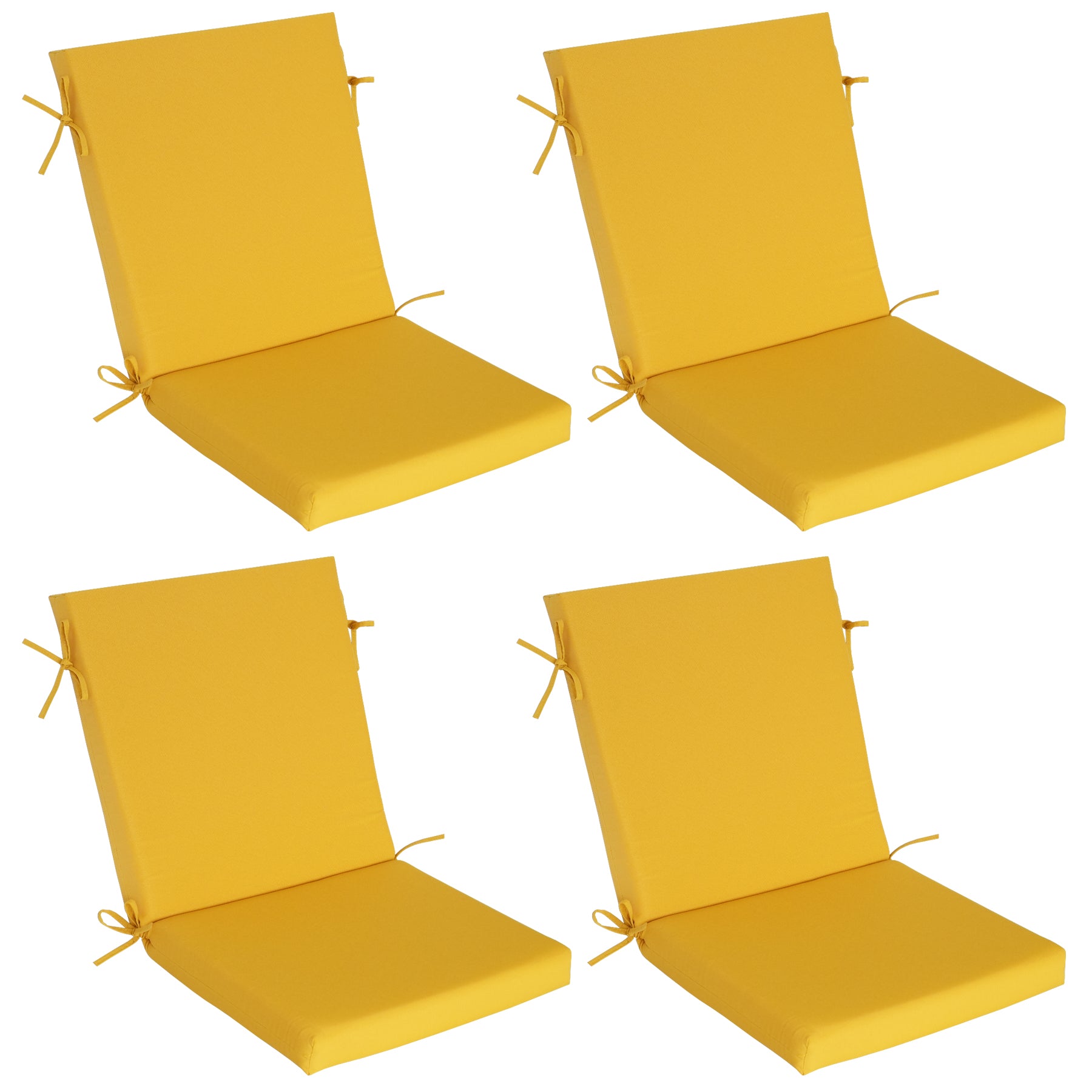 Outdoor Patio/Terrace Chair Cushion Set (2-Piece) – Fade-Resistant, Waterproof, High-Profile Cushions with 35D High-Resilience Foam; Suitable for Outdoor Rattan Chairs
