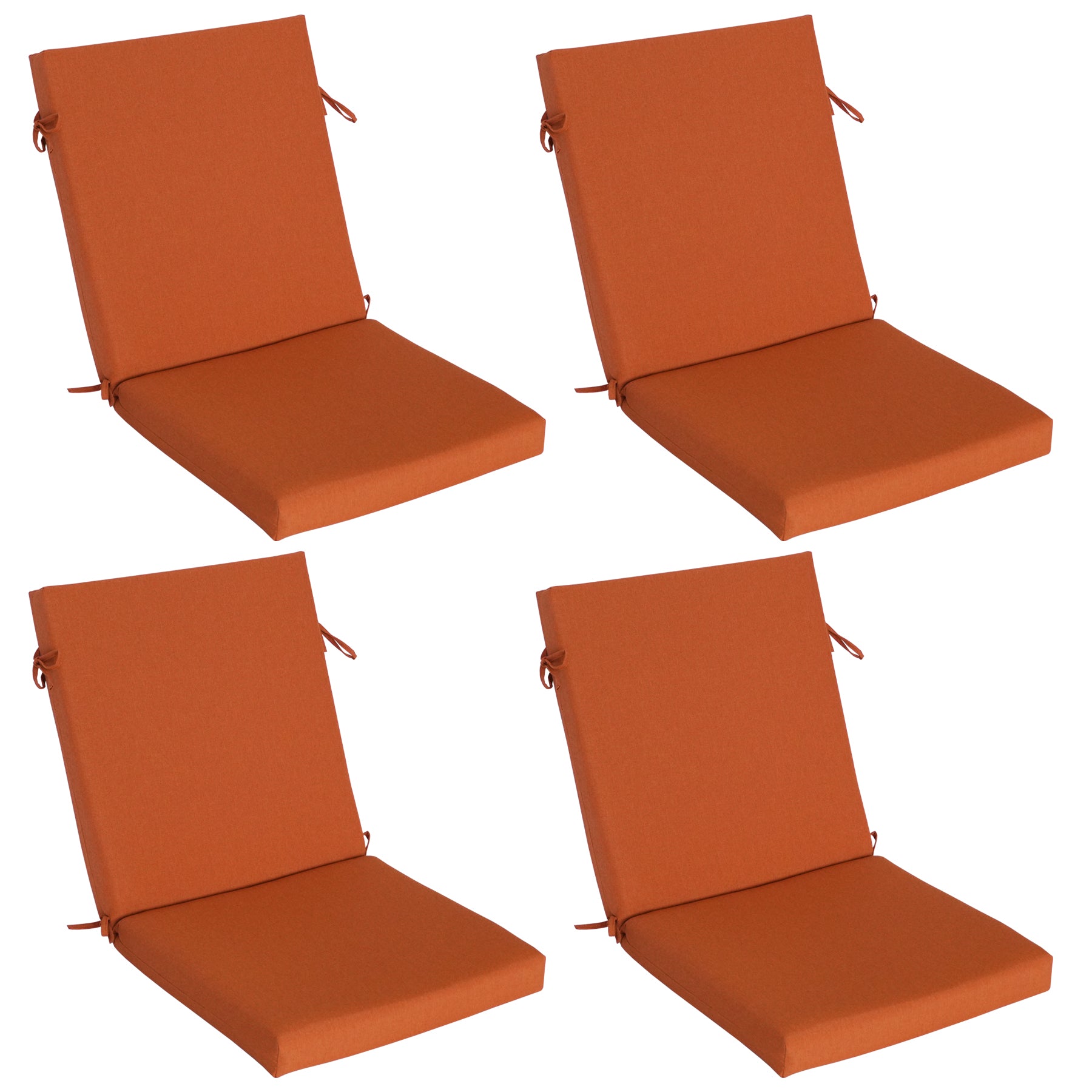 Outdoor Patio/Terrace Chair Cushion Set (2-Piece) – Fade-Resistant, Waterproof, High-Profile Cushions with 35D High-Resilience Foam; Suitable for Outdoor Rattan Chairs