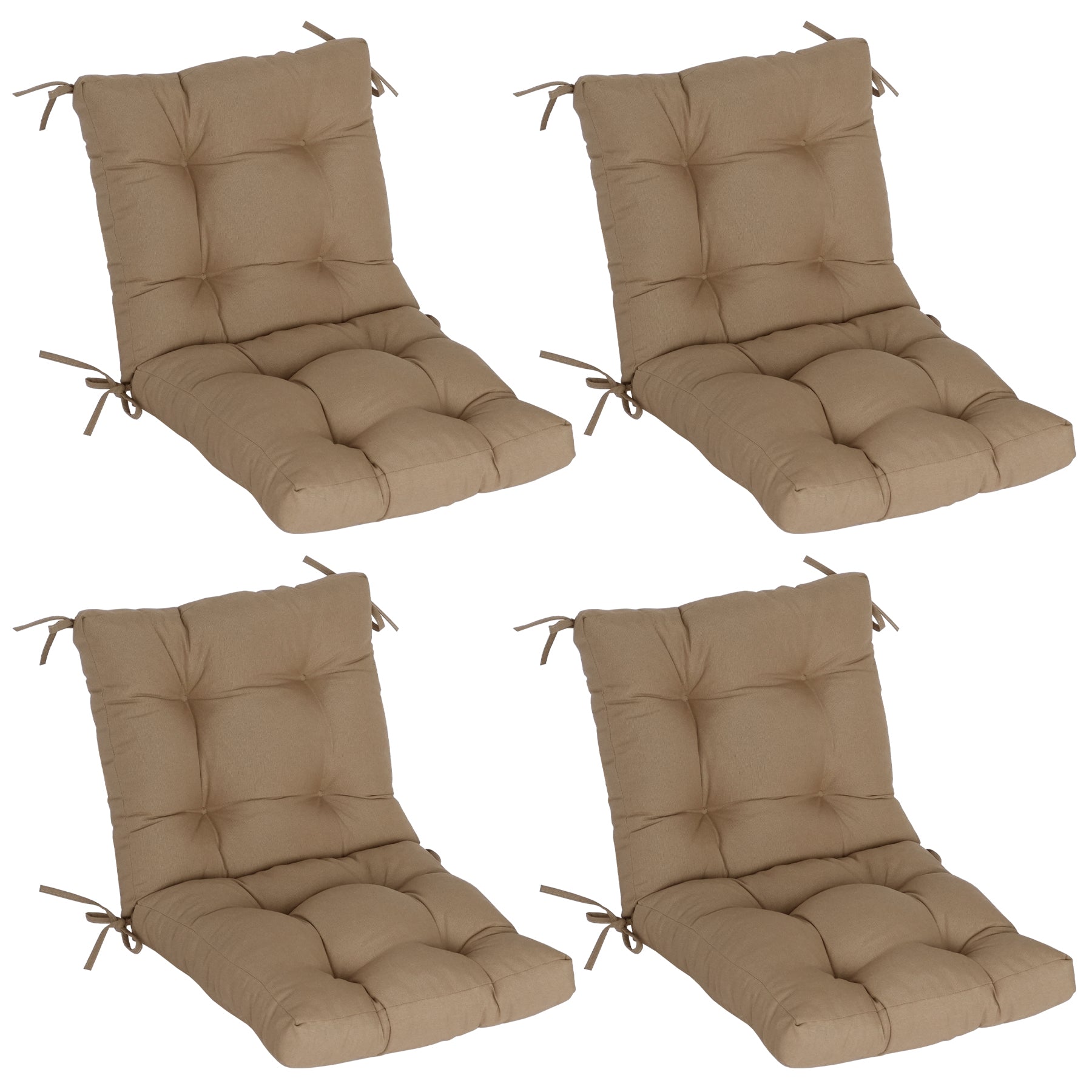 Outdoor Patio/Terrace Chair Cushion Set (2-Piece) – Fade-Resistant, Waterproof, High-Profile Cushions with 35D High-Resilience Foam; Suitable for Outdoor Rattan Chairs