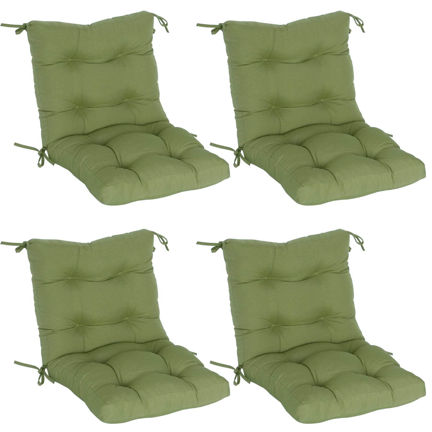 Outdoor Patio/Terrace Chair Cushion Set (2-Piece) – Fade-Resistant, Waterproof, High-Profile Cushions with 35D High-Resilience Foam; Suitable for Outdoor Rattan Chairs