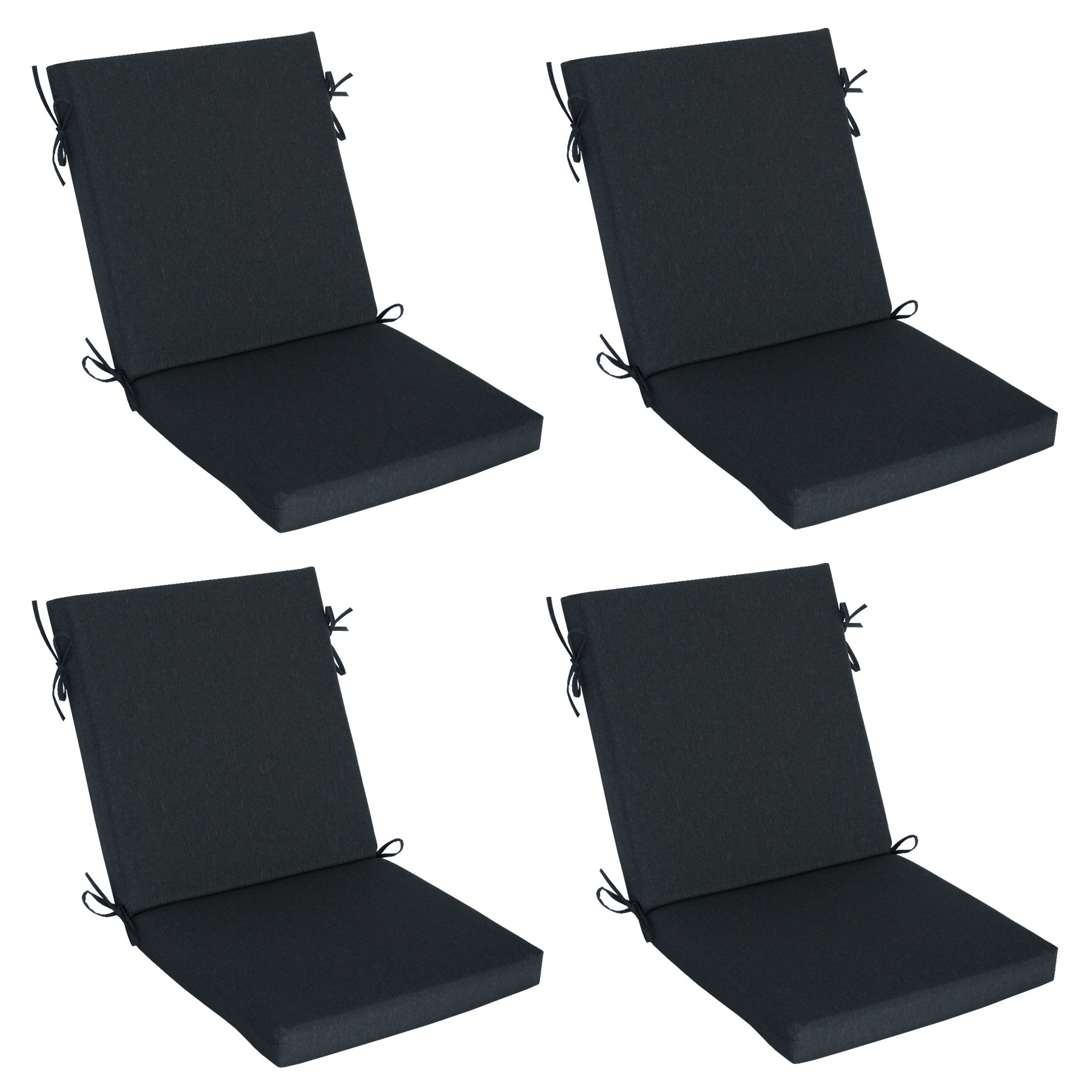 Outdoor Patio/Terrace Chair Cushion Set (2-Piece) – Fade-Resistant, Waterproof, High-Profile Cushions with 35D High-Resilience Foam; Suitable for Outdoor Rattan Chairs
