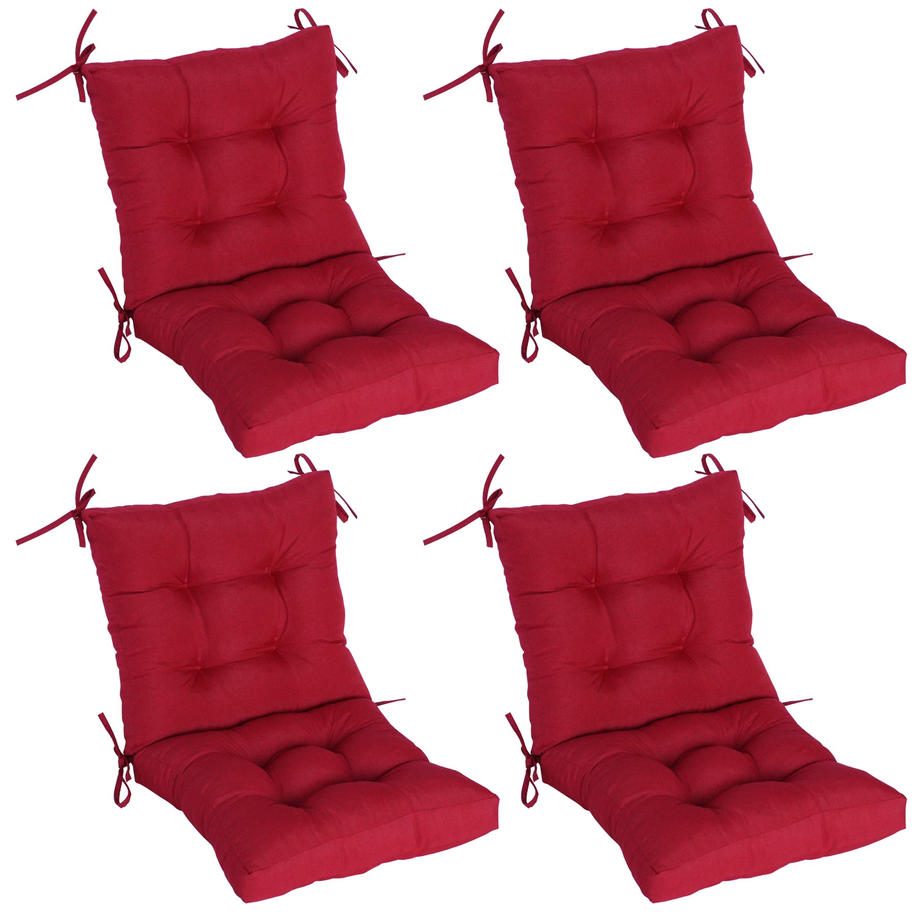 Outdoor Patio/Terrace Chair Cushion Set (2-Piece) – Fade-Resistant, Waterproof, High-Profile Cushions with 35D High-Resilience Foam; Suitable for Outdoor Rattan Chairs