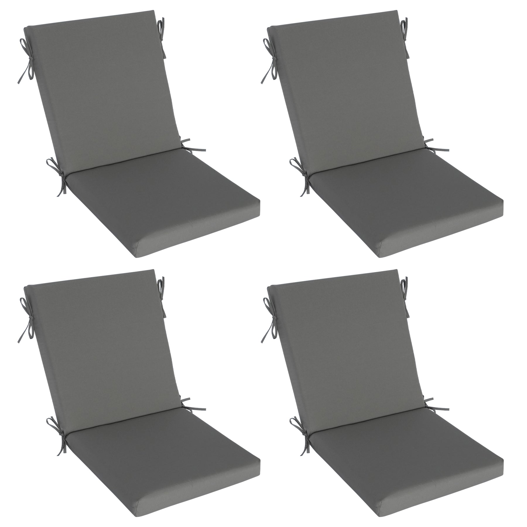 Outdoor Patio/Terrace Chair Cushion Set (2-Piece) – Fade-Resistant, Waterproof, High-Profile Cushions with 35D High-Resilience Foam; Suitable for Outdoor Rattan Chairs