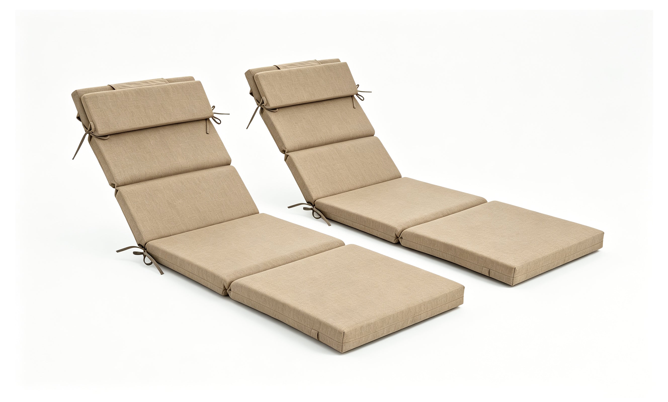 Outdoor Lounge Chair Cushion with Headrest – Dimensions: 42 x 72 x 5.5 Inches