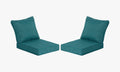 Premium Outdoor Deep Seat Cushion 2 Sets, 24" x 28" x 4.5", Teal
