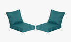 Premium Outdoor Deep Seat Cushion 2 Sets, 24" x 28" x 4.5", Teal