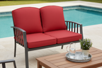 Premium Outdoor Deep Seat Cushion 2 Sets, 24" x 24" x 5.5",Red