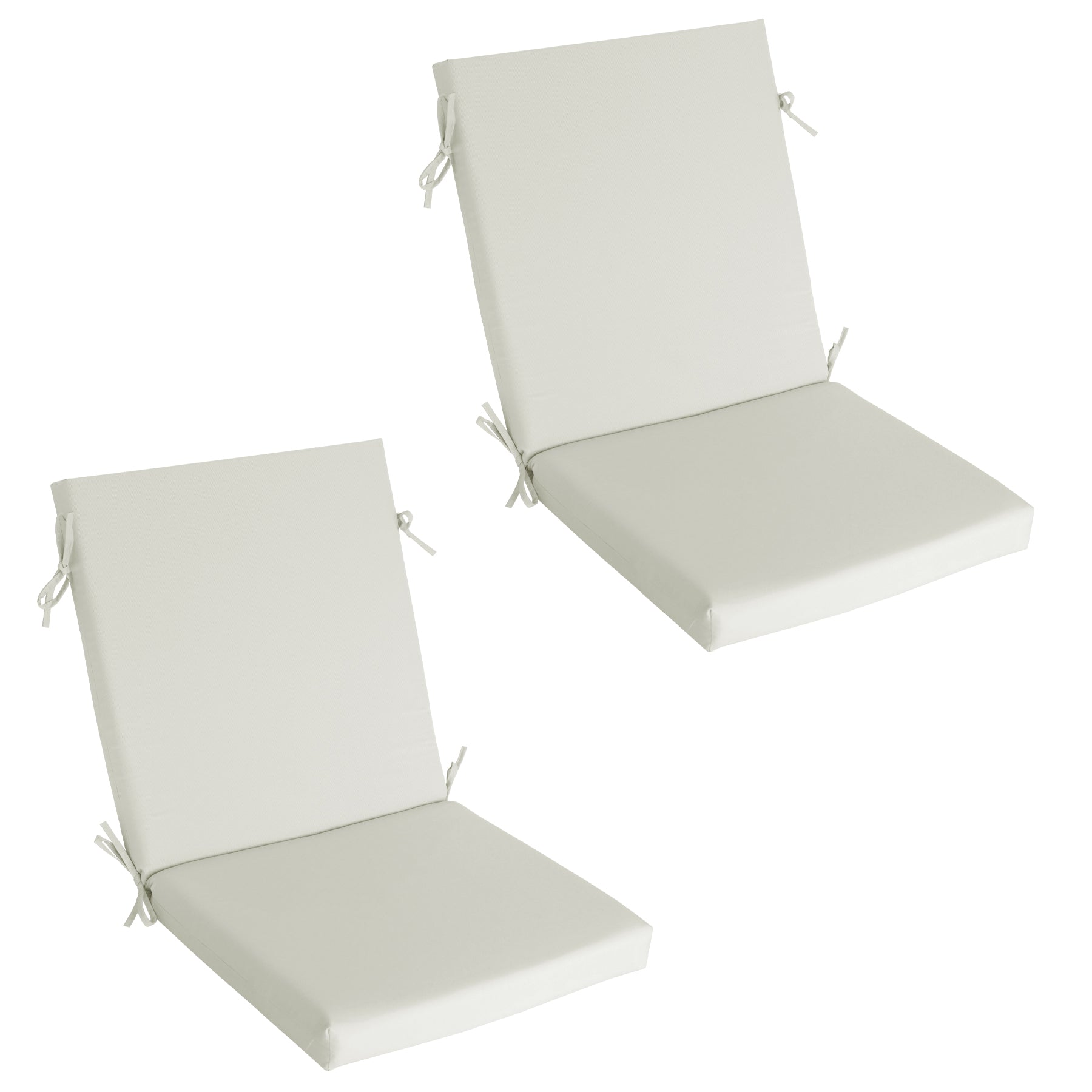 Outdoor Patio/Terrace Chair Cushion Set (2-Piece) – Fade-Resistant, Waterproof, High-Profile Cushions with 35D High-Resilience Foam; Suitable for Outdoor Rattan Chairs