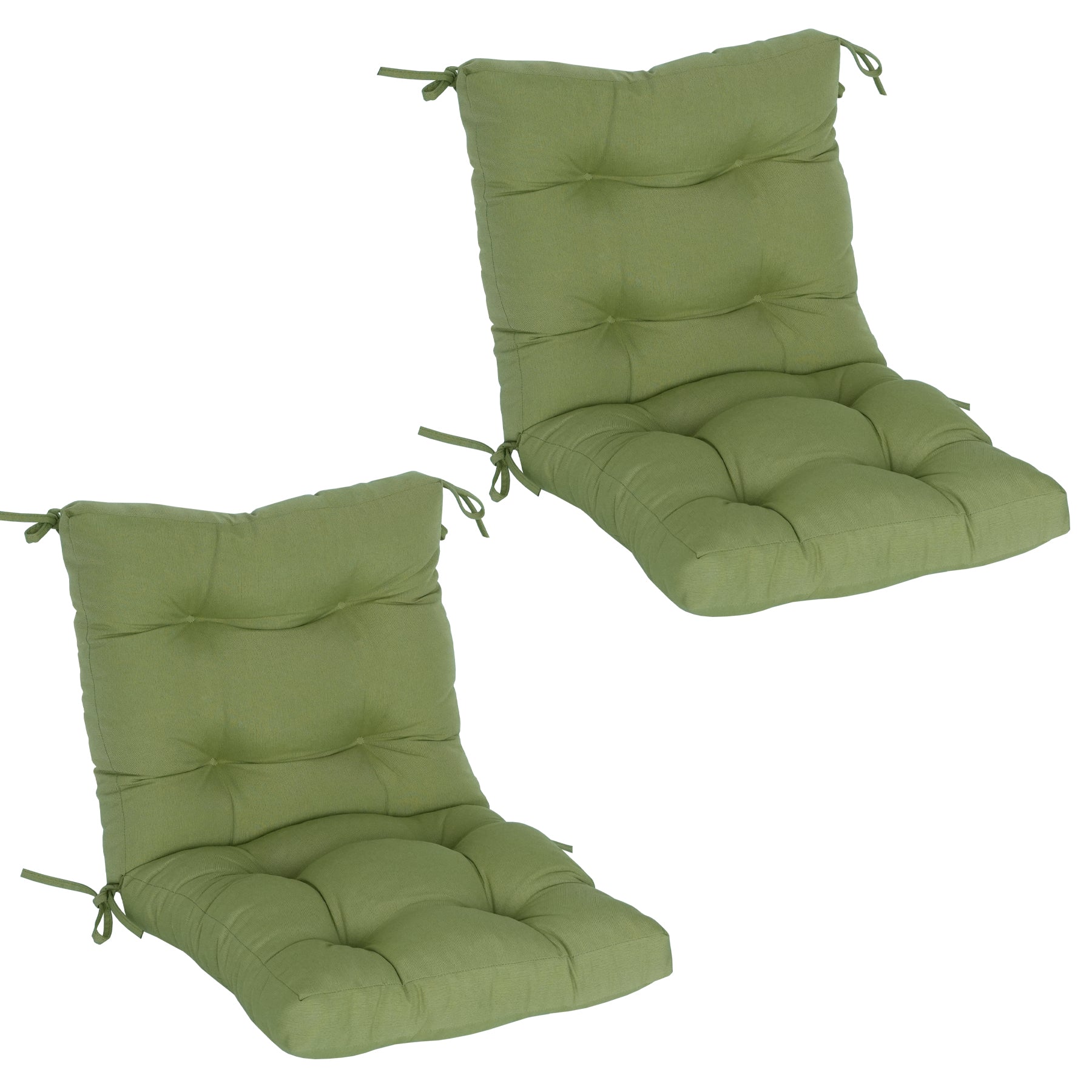 Outdoor Patio/Terrace Chair Cushion Set (2-Piece) – Fade-Resistant, Waterproof, High-Profile Cushions with 35D High-Resilience Foam; Suitable for Outdoor Rattan Chairs