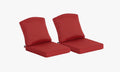 Premium Outdoor Deep Seat Cushion 2 Sets, 24" x 24" x 5.5",Red