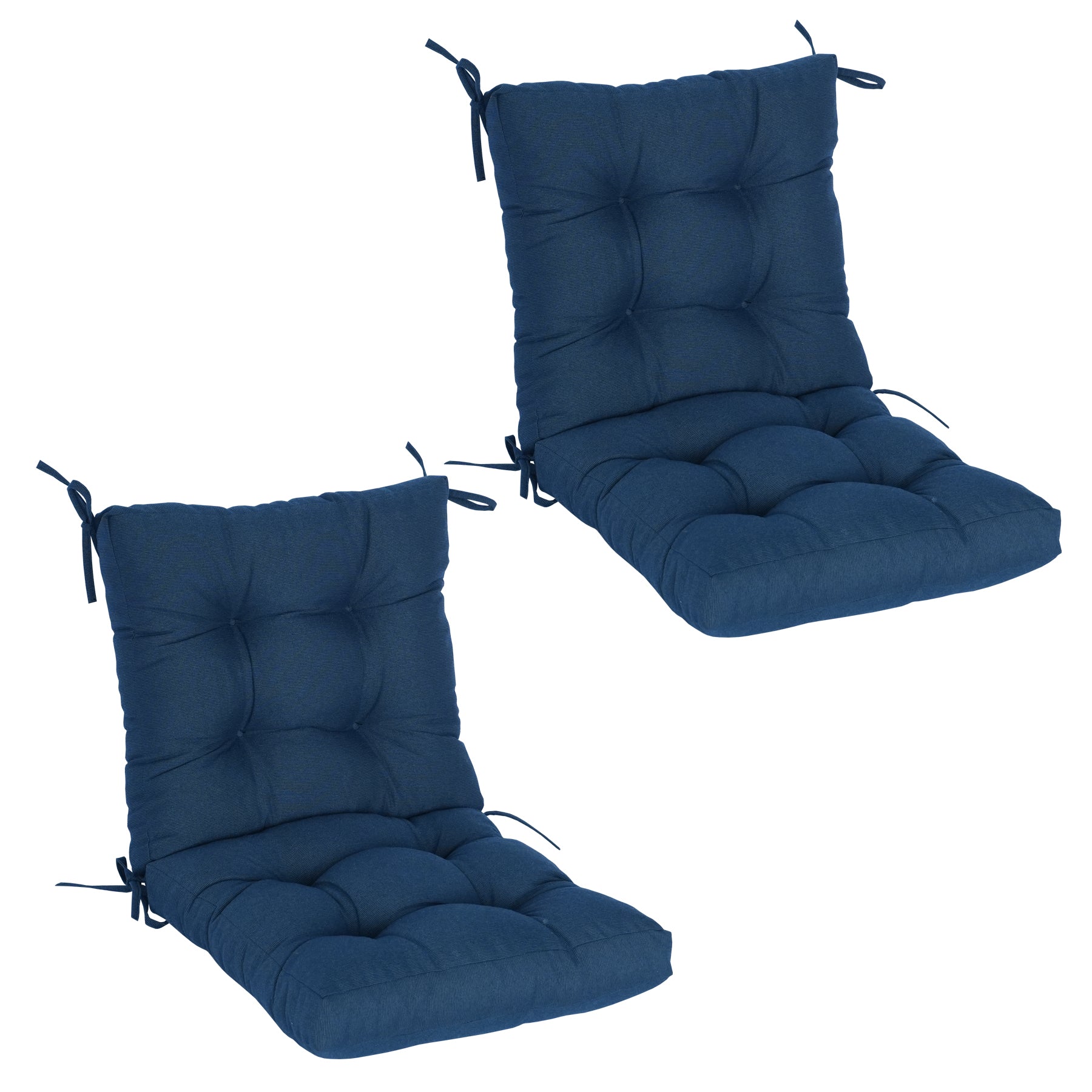 Outdoor Patio/Terrace Chair Cushion Set (2-Piece) – Fade-Resistant, Waterproof, High-Profile Cushions with 35D High-Resilience Foam; Suitable for Outdoor Rattan Chairs