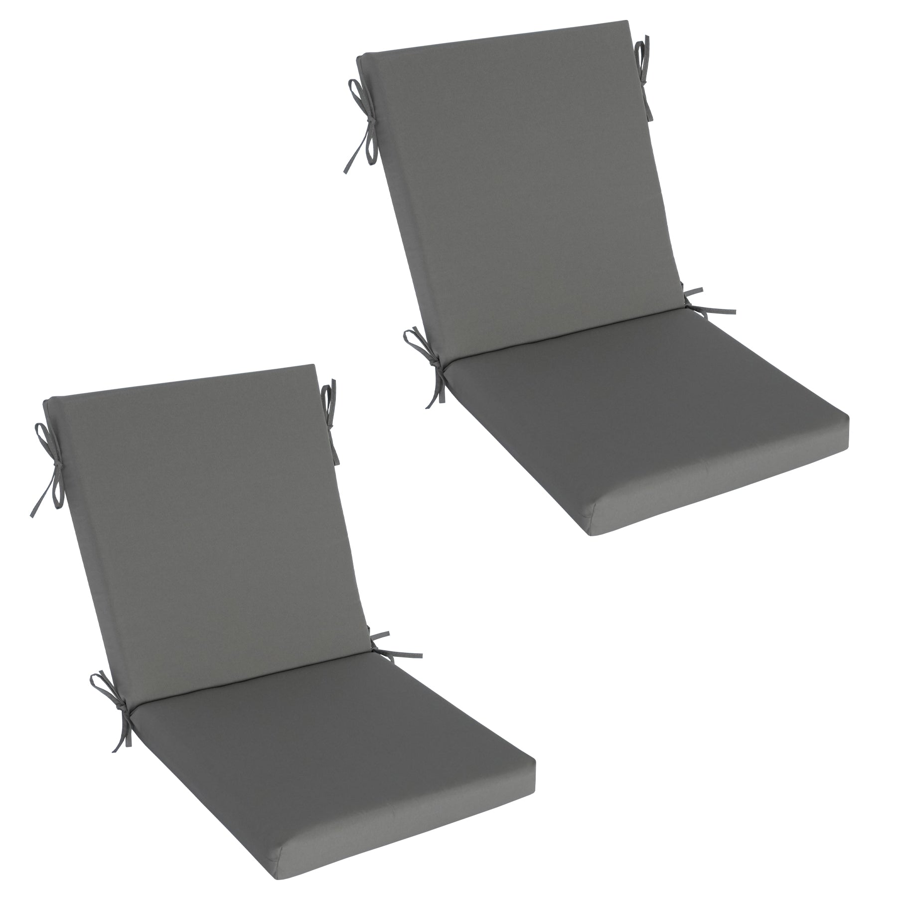 Outdoor Patio/Terrace Chair Cushion Set (2-Piece) – Fade-Resistant, Waterproof, High-Profile Cushions with 35D High-Resilience Foam; Suitable for Outdoor Rattan Chairs