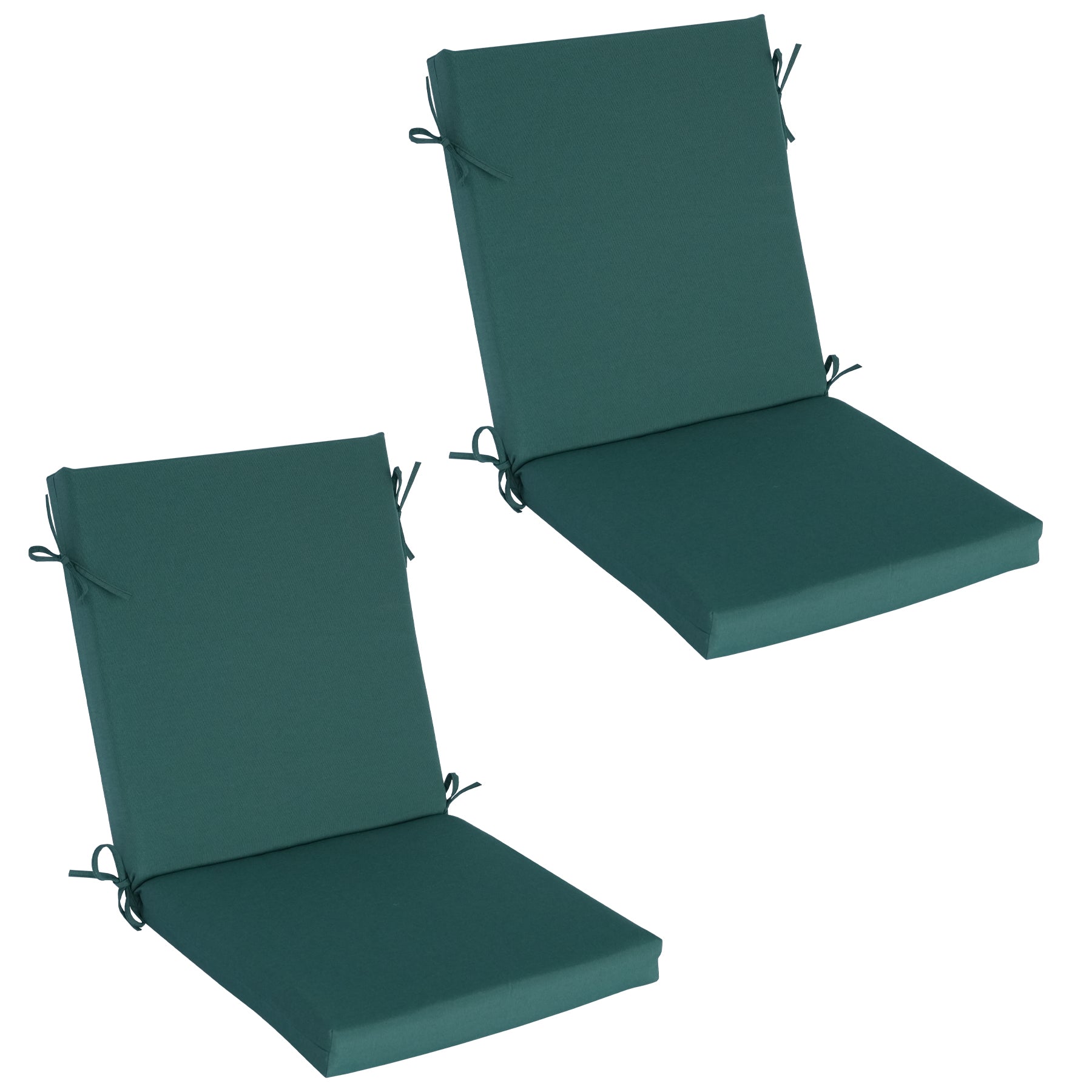 Outdoor Patio/Terrace Chair Cushion Set (2-Piece) – Fade-Resistant, Waterproof, High-Profile Cushions with 35D High-Resilience Foam; Suitable for Outdoor Rattan Chairs
