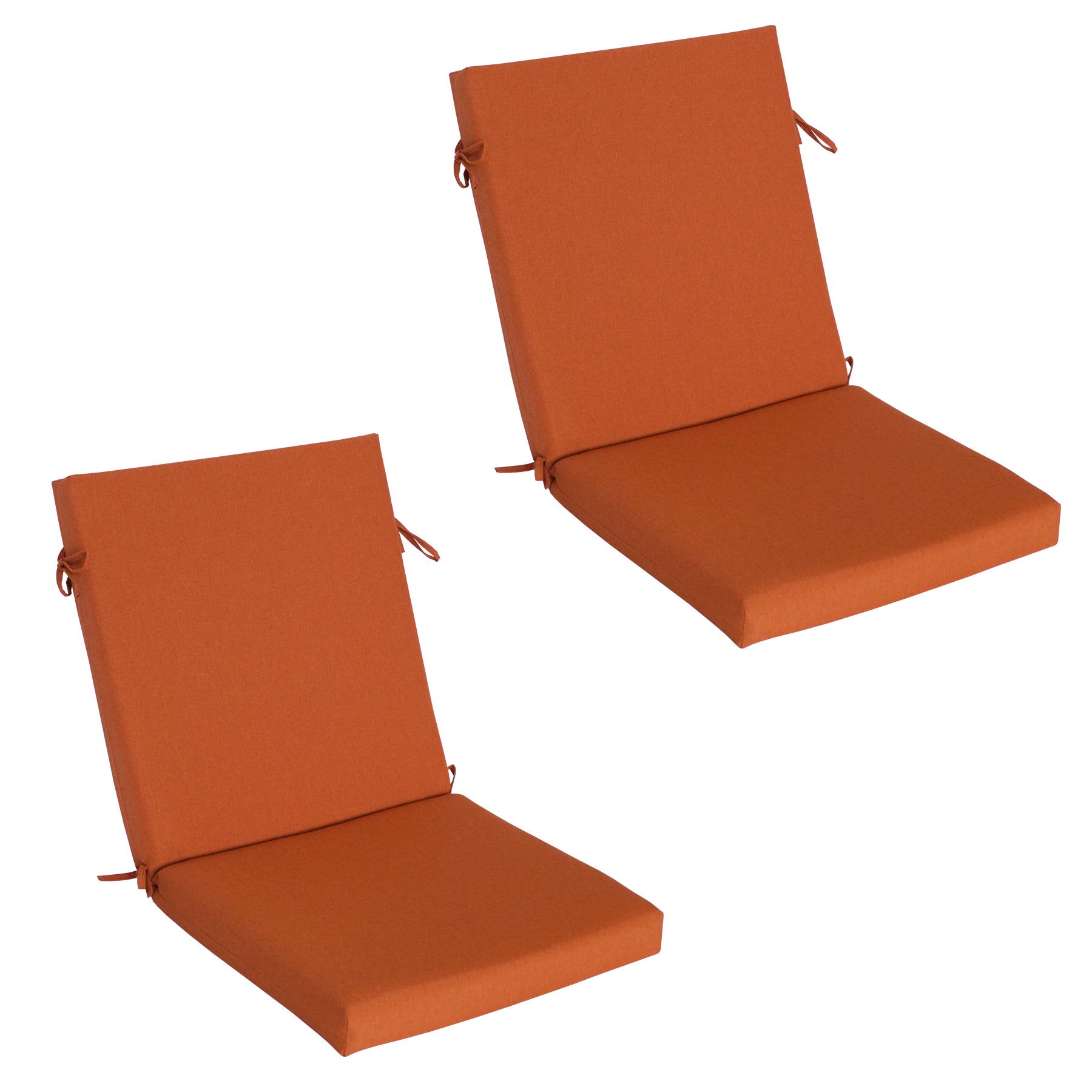 Outdoor Patio/Terrace Chair Cushion Set (2-Piece) – Fade-Resistant, Waterproof, High-Profile Cushions with 35D High-Resilience Foam; Suitable for Outdoor Rattan Chairs