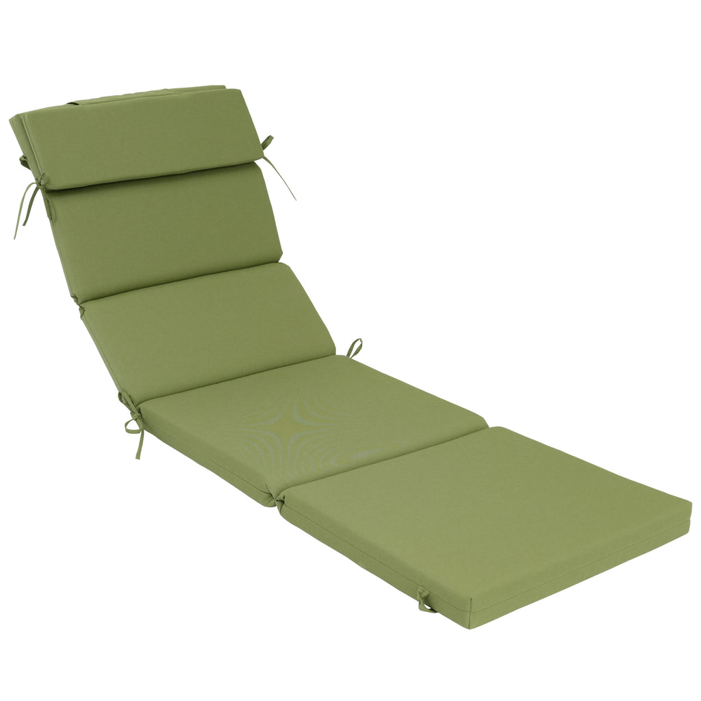 Outdoor Lounge Chair Cushion with Headrest – Dimensions: 42 x 72 x 5.5 Inches