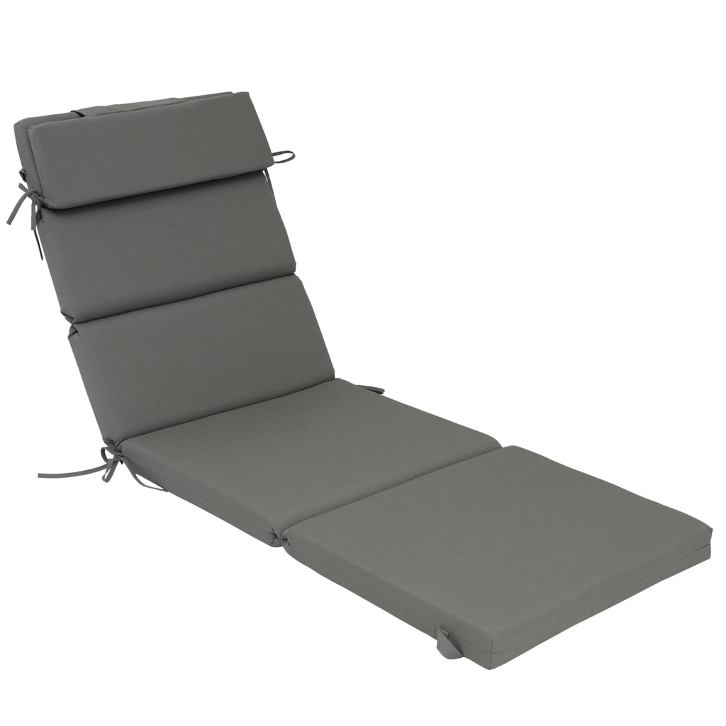 Outdoor Lounge Chair Cushion with Headrest – Dimensions: 42 x 72 x 5.5 Inches