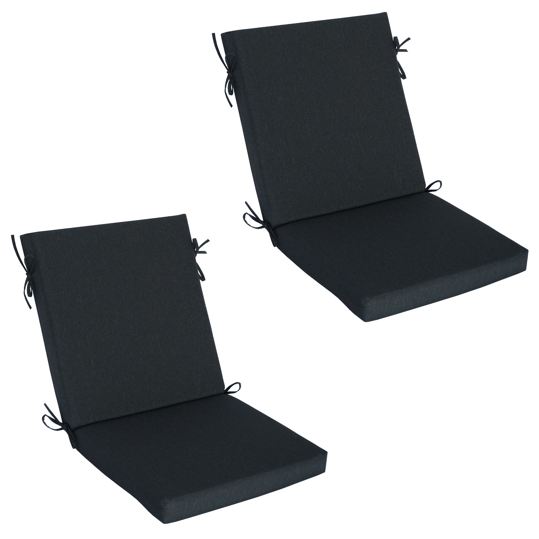Outdoor Patio/Terrace Chair Cushion Set (2-Piece) – Fade-Resistant, Waterproof, High-Profile Cushions with 35D High-Resilience Foam; Suitable for Outdoor Rattan Chairs