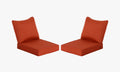 Premium Outdoor Deep Seat Cushion 2 Sets, 24" x 28" x 4.5", Orange