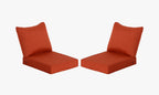 Premium Outdoor Deep Seat Cushion 2 Sets, 24" x 28" x 4.5", Orange