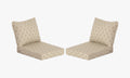 Premium Outdoor Deep Seat Cushion 2 Sets, 24" x 28" x 4.5", Toffee Trellis