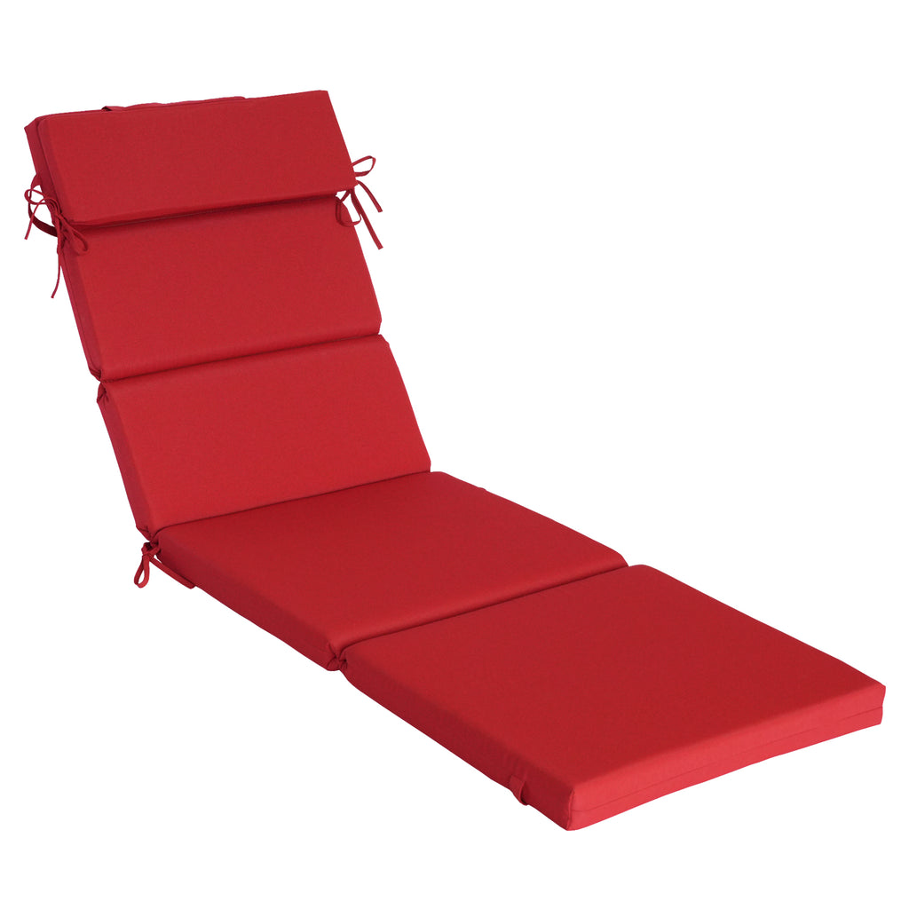 Outdoor Lounge Chair Cushion with Headrest – Dimensions: 42 x 72 x 5.5 Inches