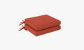 Outdoor Chair Cushions 2-Pack, 20" x 20" x 3.1", Red