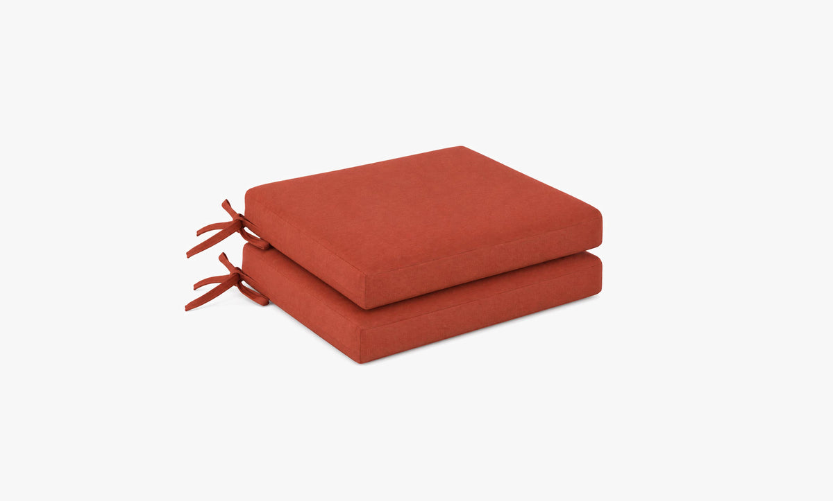 Outdoor Chair Cushions 2-Pack, 20" x 20" x 3.1", Red