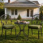Outdoor Chair Cushions Set of 4,350GSM Fabric,Water-Resistant UV Resistant Weather Resistant with YKK Zippers, Square Corner Patio Chair Cushions with Ties, 20"x20"x3.1"