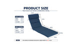 Outdoor Lounge Chair Cushion with Headrest – 1 & 2 Piece Sets, 42" x 72" x 2.75"