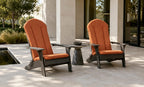 Adirondack Chair Cushion 20x50 in 2-Pack Tangerine