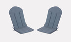 Adirondack Chair Cushion 20x50 in 2-Pack Dusty Blue