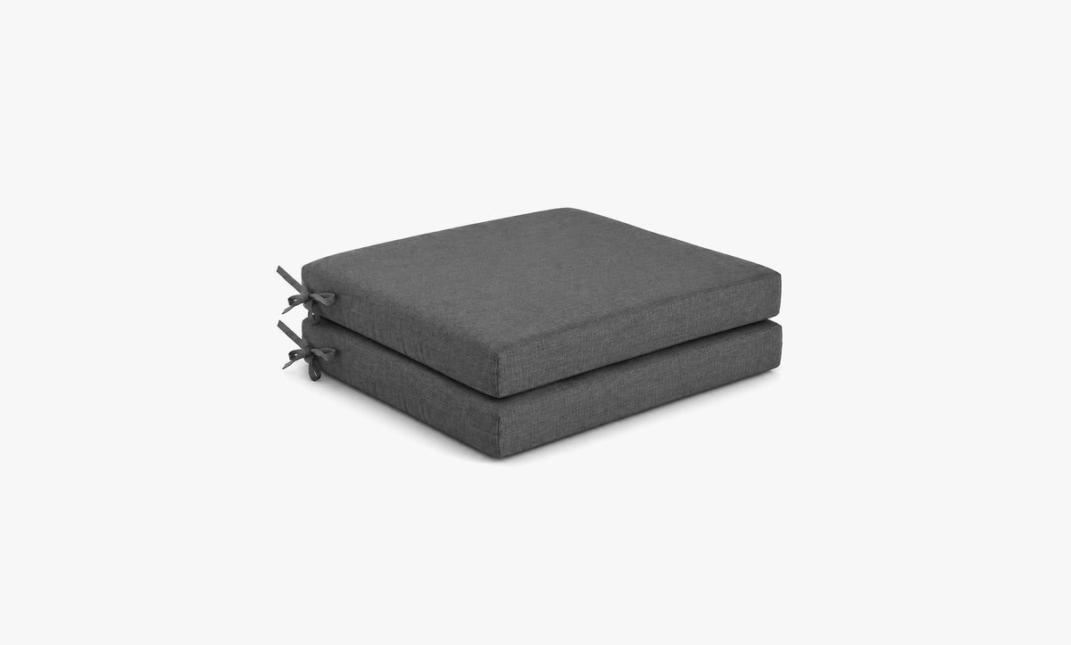 Outdoor Chair Cushions 2-Pack, 20" x 20" x 3.1", Gray