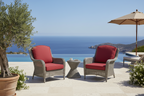 Premium Outdoor Deep Seat Cushion 2 Sets, 24" x 24" x 5.5",Red