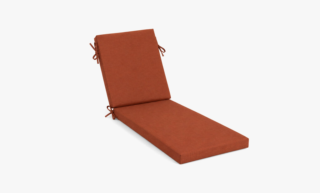 Outdoor Chaise Lounge Cushion, 72" x 21" x 3.1", Terracotta