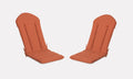 Adirondack Chair Cushion 20x50 in 2-Pack Tangerine